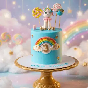 blue unicorn cake new