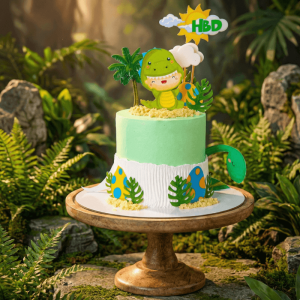 green Dinos cake new
