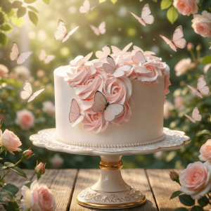 pinky butterfly cake new