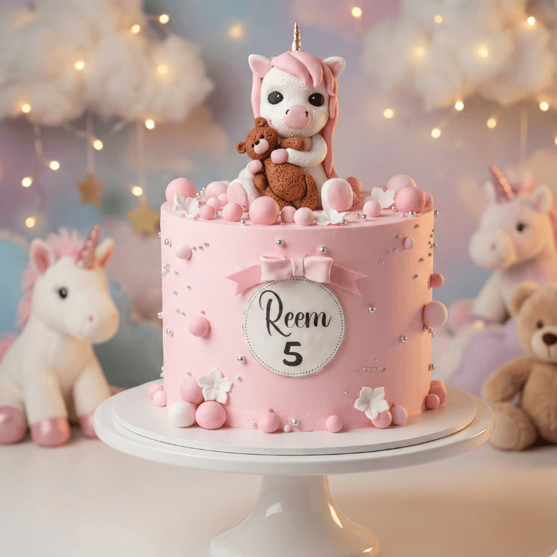 unicorn and bear cake new