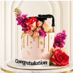 graduation flower cake new