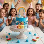 cocomelon rainbow cake new