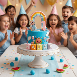 cocomelon rainbow cake new