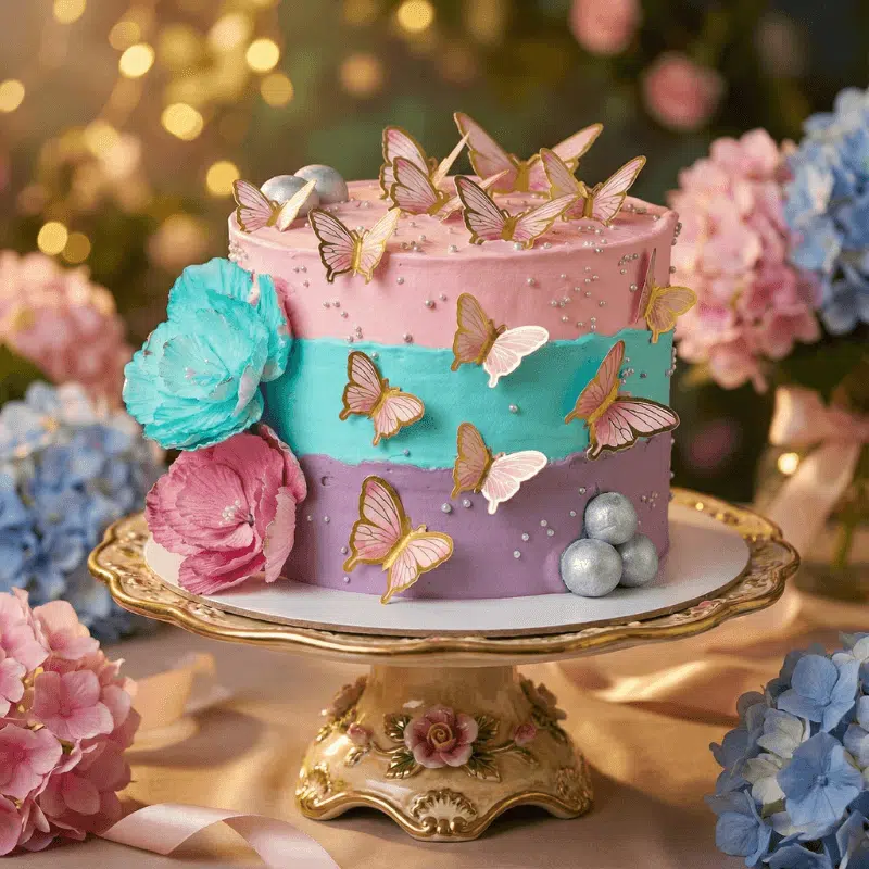 colorful butterfly cake new