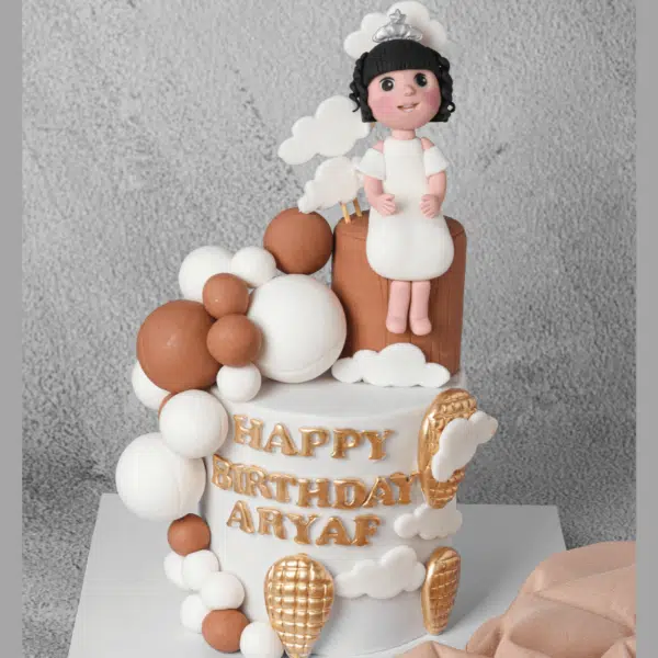 girl fondant cake