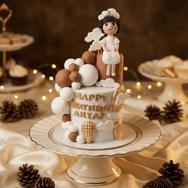 girl fondant cake new