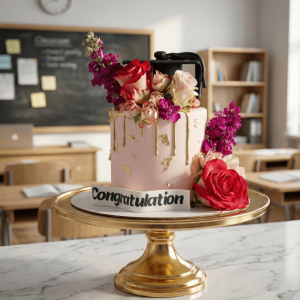 graduation flower cake new