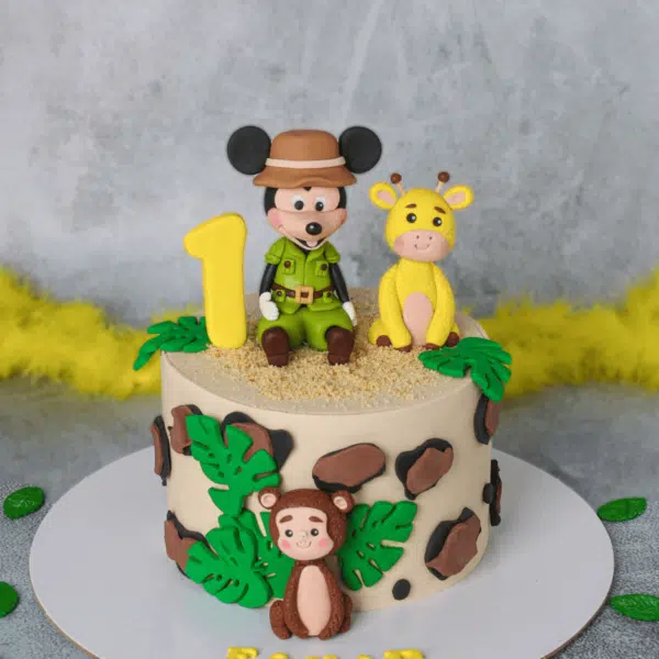 jungle miki mouse cake