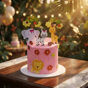 jungle pink cake new