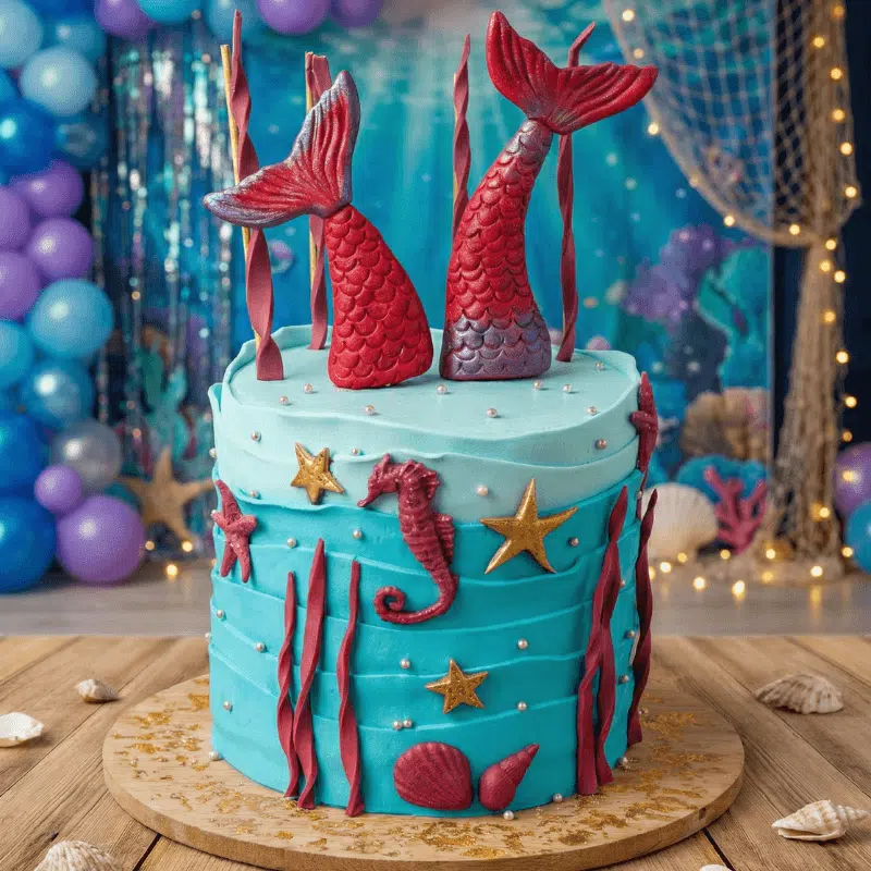 mermaid fondant cake new