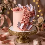 peach butterfly cake new