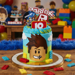 roblox blue and green cake new