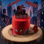 spiderman super red cake new