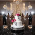 pink and white wedding layer cake new