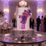 purple white wedding cake new
