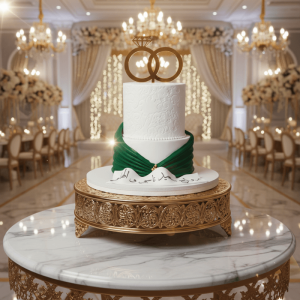 royal green wedding layer cake new