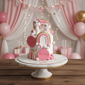 unicorn pink fondant cake new