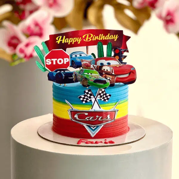 racing cars cake