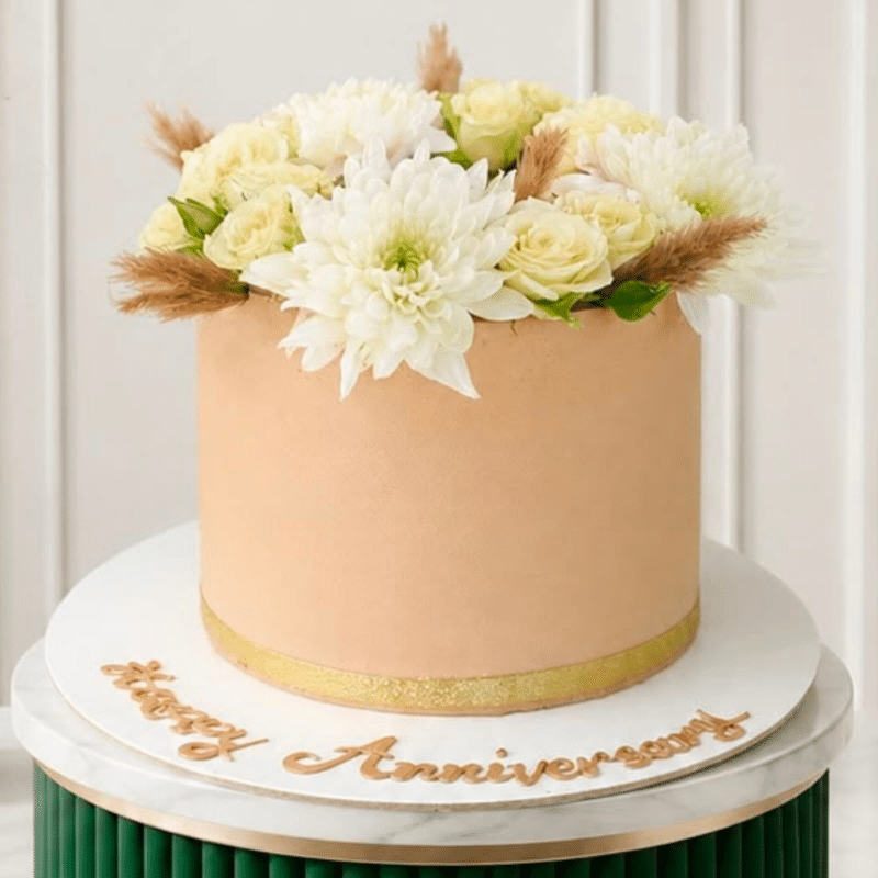 Flower Cake Anniversary Anniversary Flower Cake - Image 1