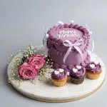 purple vintage cake cupcake flower new