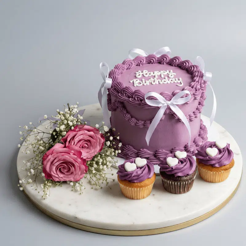 purple vintage cake cupcake flower new purple vintage cake cupcake flower new