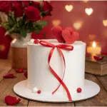 little heart valentine cake