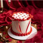 ribbon valentine cake