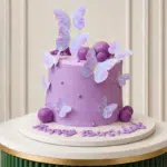 Birthday Purple Butterfly Cake