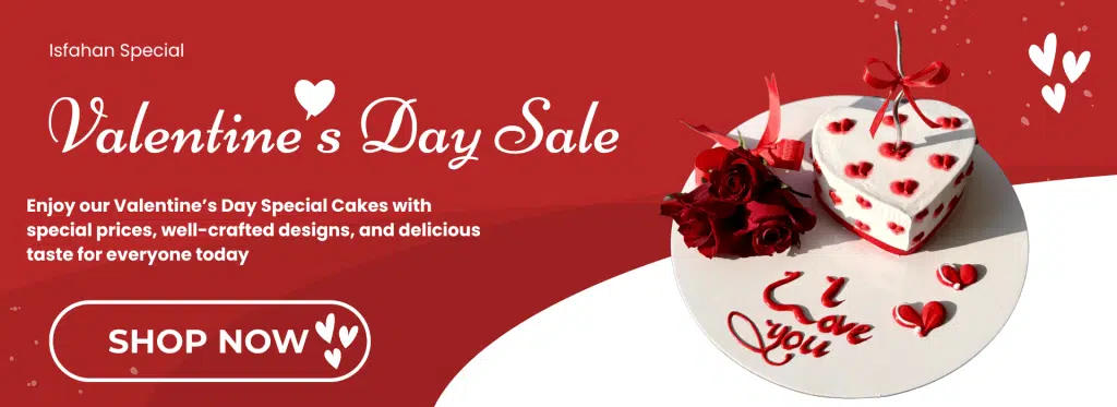 Valentine day cakes banner isfahan-2