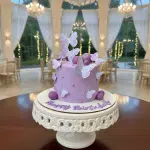 birthday purple butterfly cake