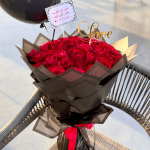 elite red roses gift bouquet