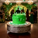 green butterfly cake