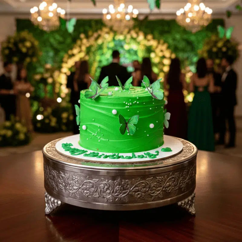 green butterfly cake