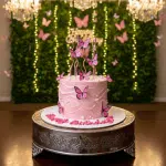 pink butterfly cake
