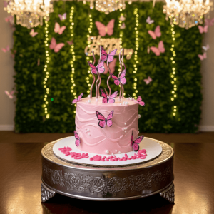 pink butterfly cake