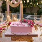 pink special flower cake
