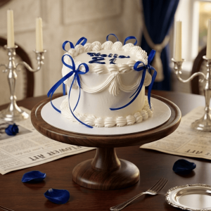 white vintage cake