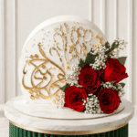 White Best Mom Floral Cake