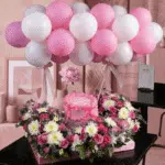 Pinky blossom and cake combo