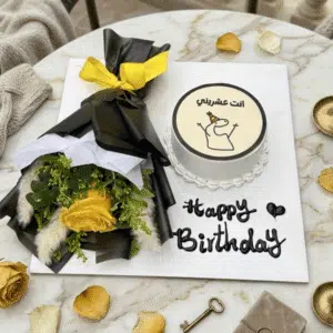 black orchid cake flower combo