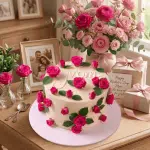 lovely mom floral cake