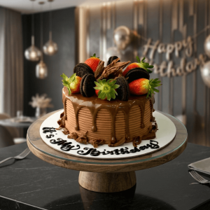 oreo strawberry chocolate cake