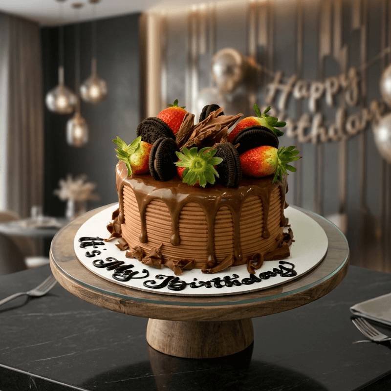 oreo strawberry chocolate cake