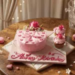 pink heart cake cupcake flower