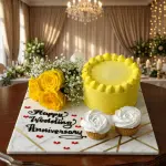 yellow cake cupcake flower