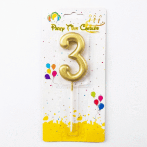 3 golden number candle