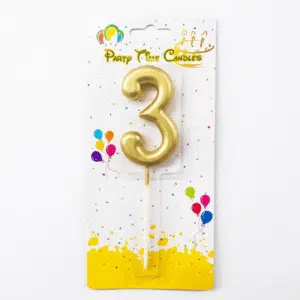 3 golden number candle