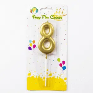 8 golden number candle