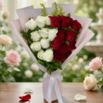 Ivory Red duo bouquet