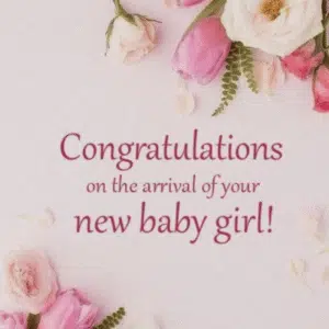 baby girl arrival card